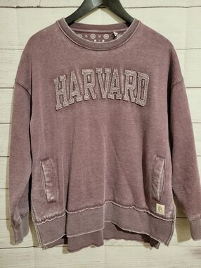 Pressbox Women's Harvard Vintage Wash Pullover Sweatshirt Size Medium